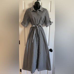 Calvin Klein Gingham/Check Maxi Dress size 8